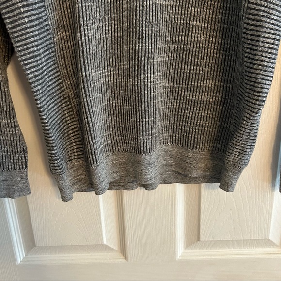 Calibrate Gray Ribbed Men's Sweater 100% cotton turtleneck size Large - Picture 4 of 7